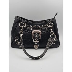 P&G Collection Western Tooled Embossed Handbag Purse Rhinestone Shoulder Bag